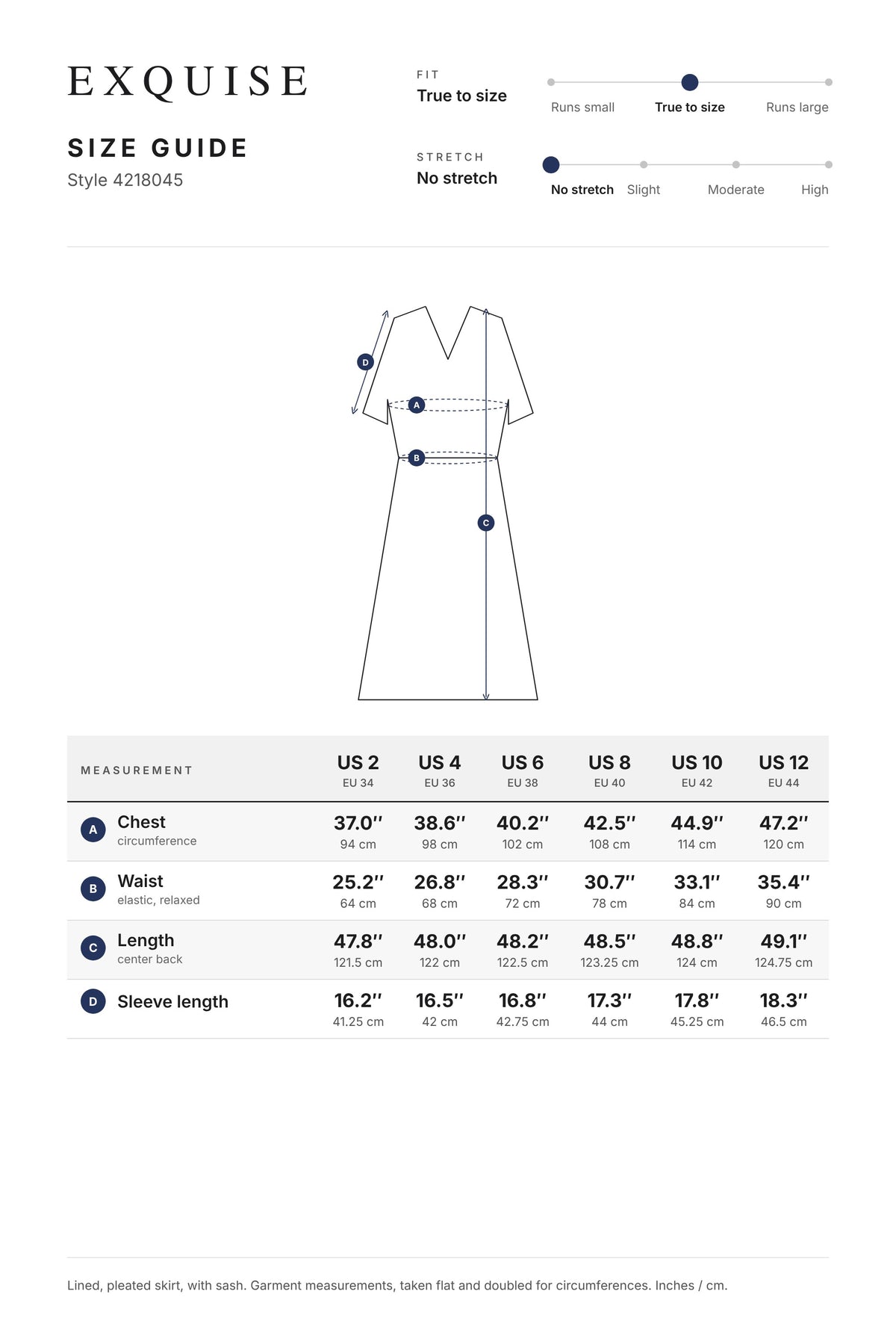 Size guide 4218045