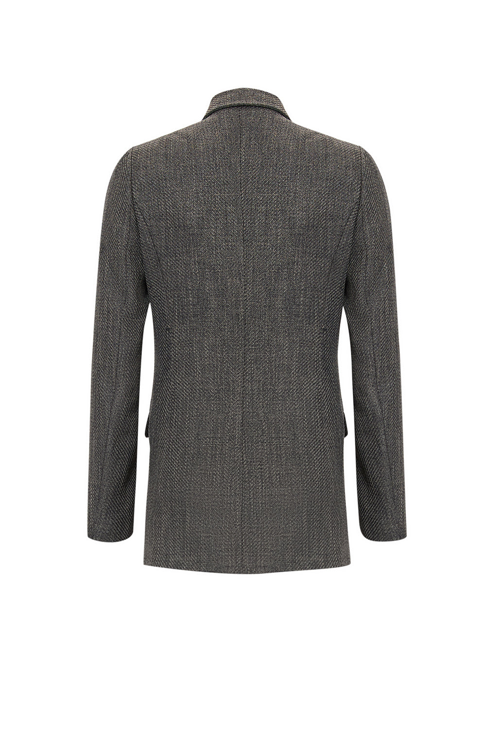 Woven Double Breasted Long Sleeve Blazer Jacket