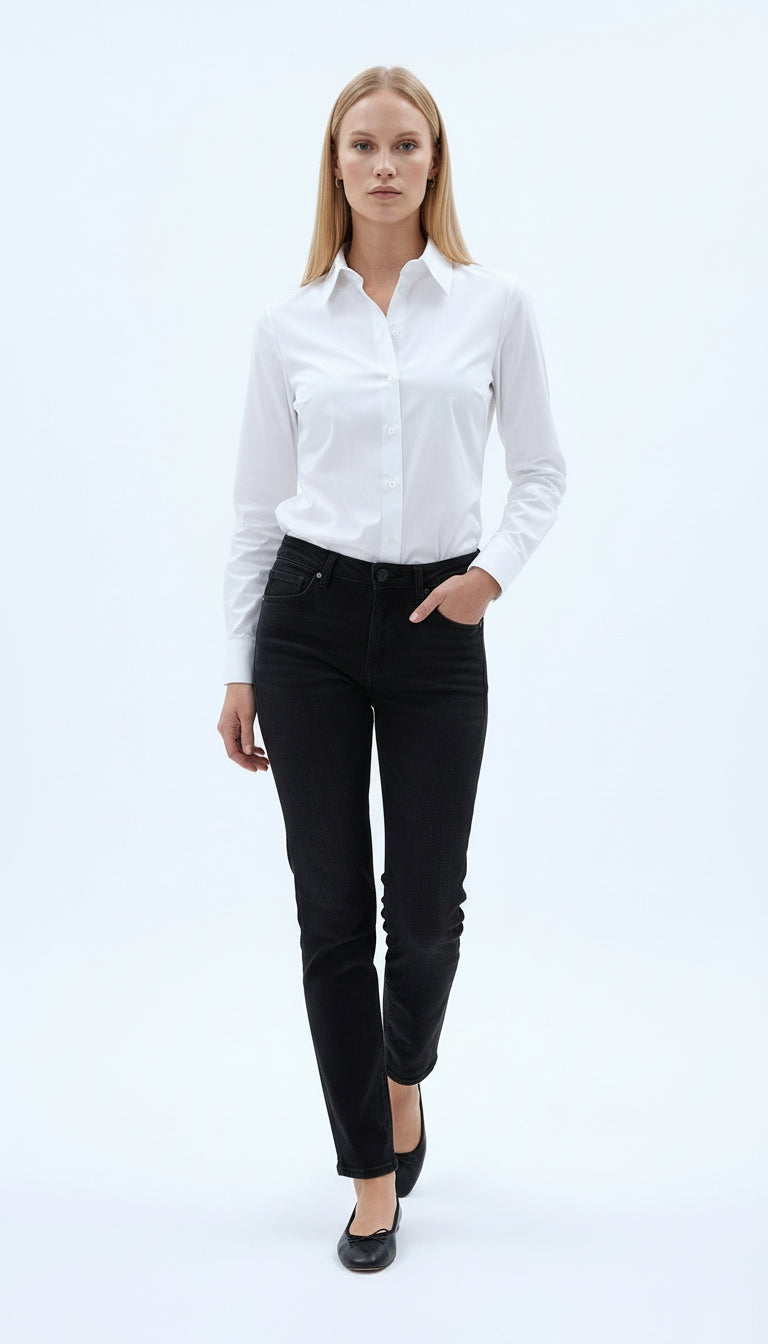 Regular Buttoned Woven Shirt - Ecru
