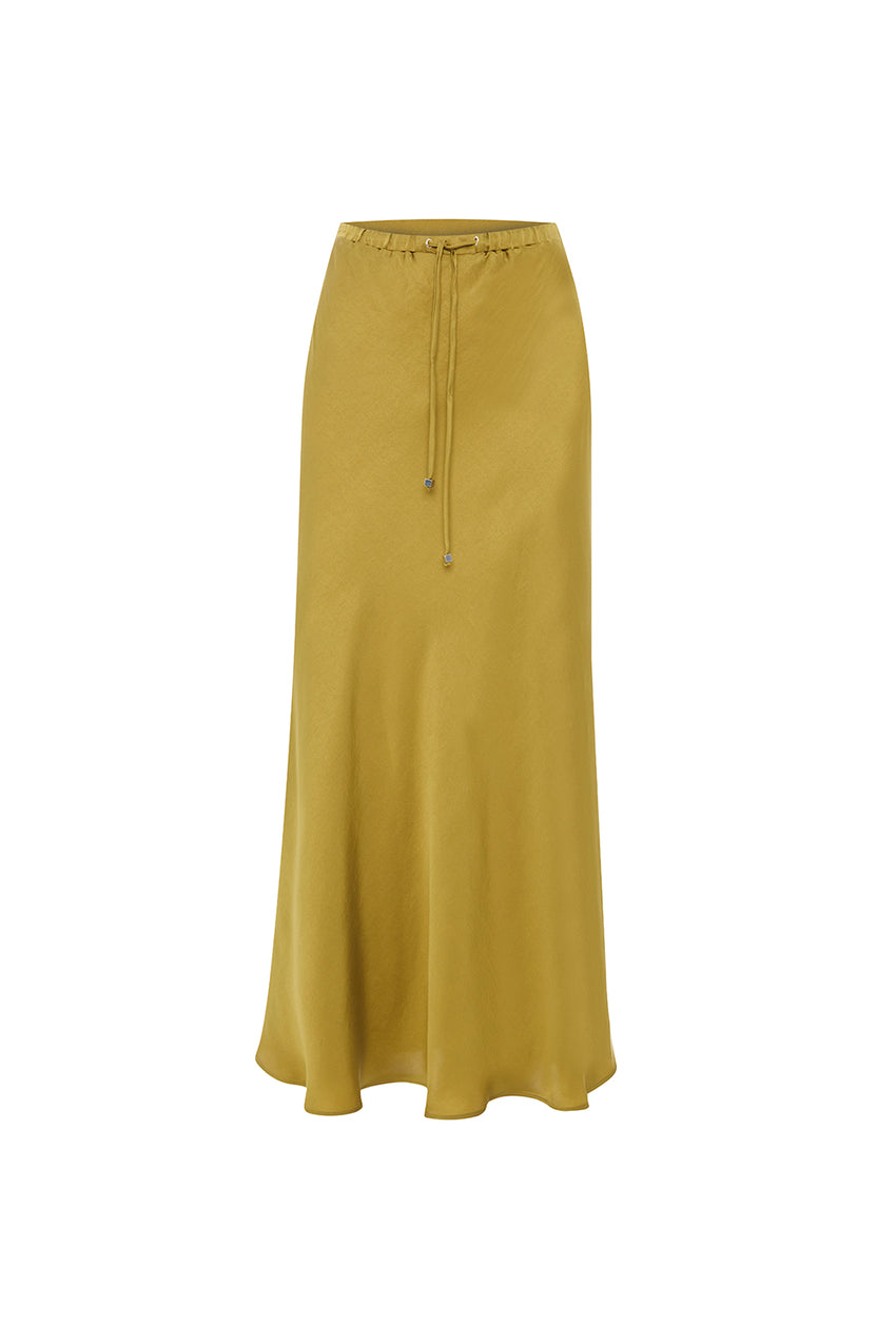 Liv Lime Pocketed Midi Skirt