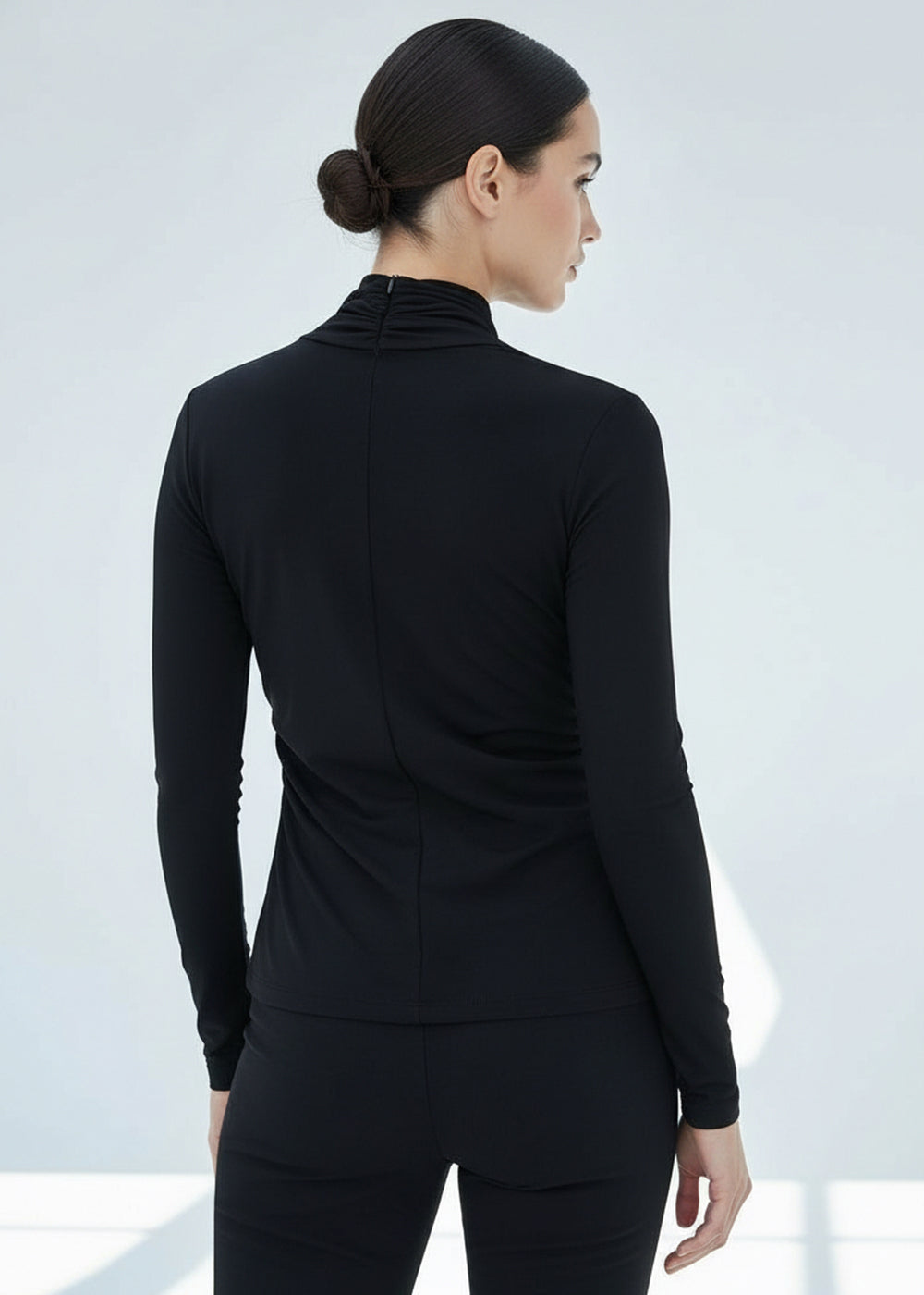 Addison Ribbed Quarter-Zip Wide Collar Long Sleeve Sweater