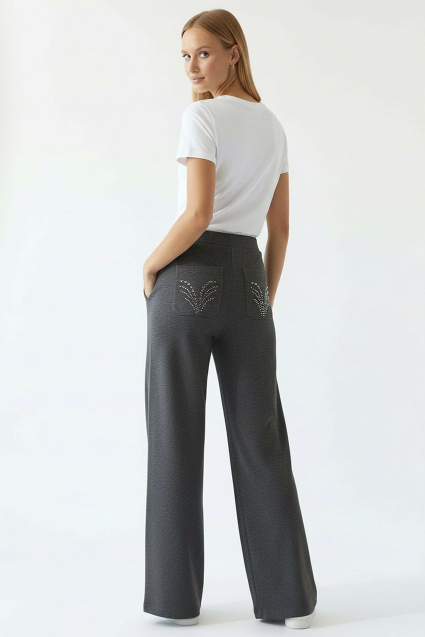 Relaxed Knit Pants with Drawstring Waist