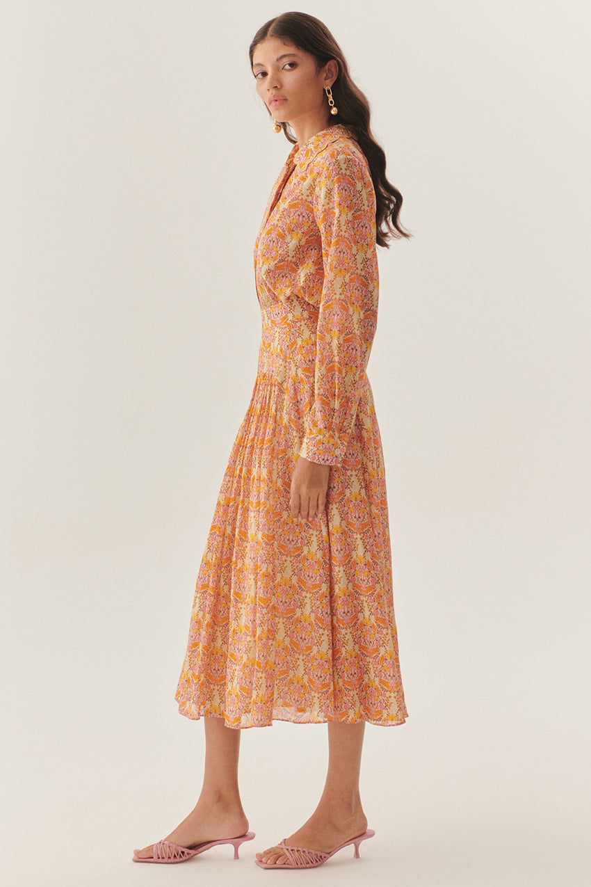 Collar-Detail Regular Fit Floral Shirt