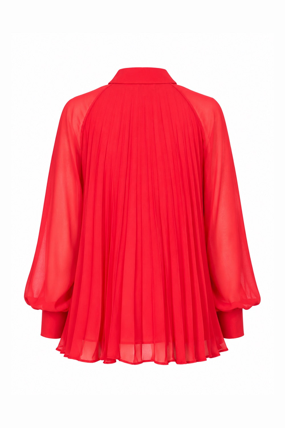 Keyla Long Sleeve Shirt with Buttoned Cuffs - Red
