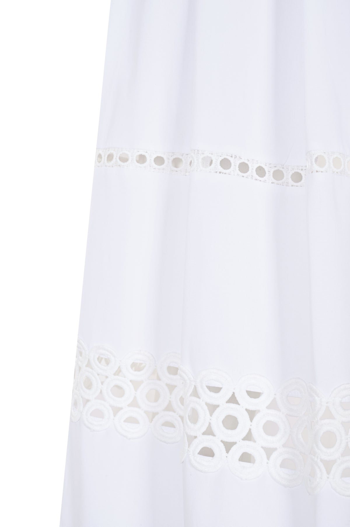 Broderie Detail Midi Karsyn Skirt - WHITE