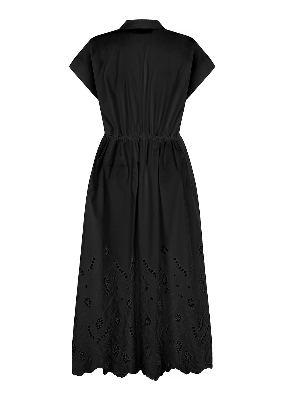 Crisp and Chic Belted Dress