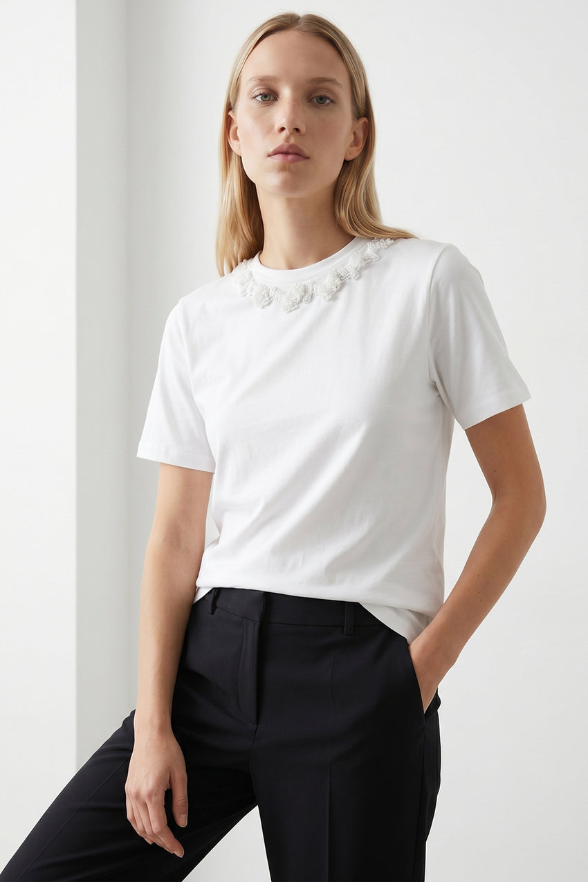 Liliana Knit Tshirt – BONE