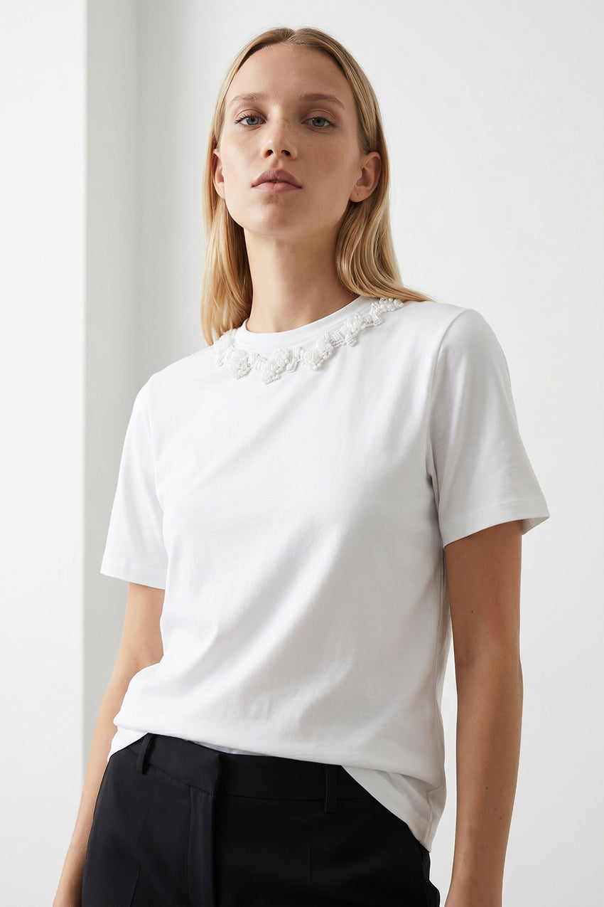 Liliana Knit Tshirt – BONE