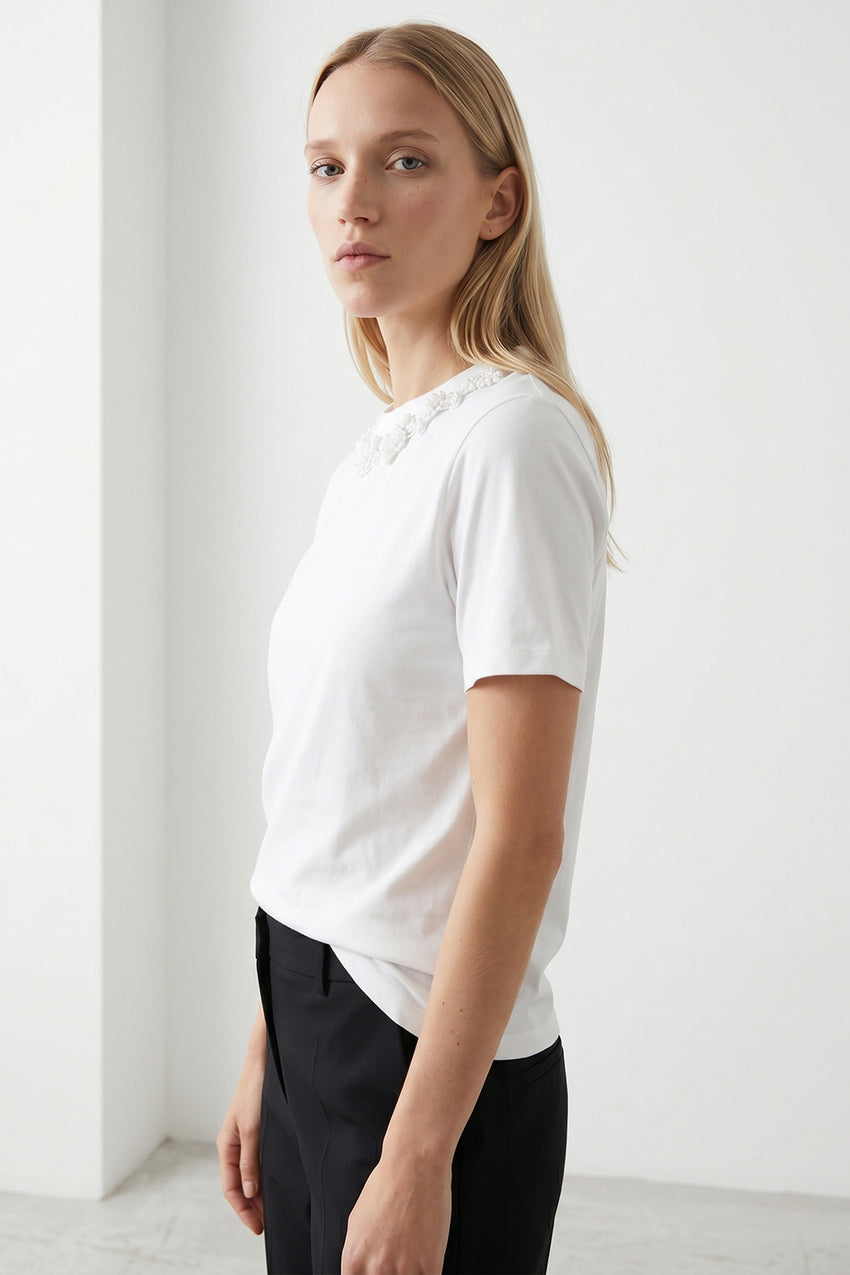 Liliana Knit Tshirt – BONE