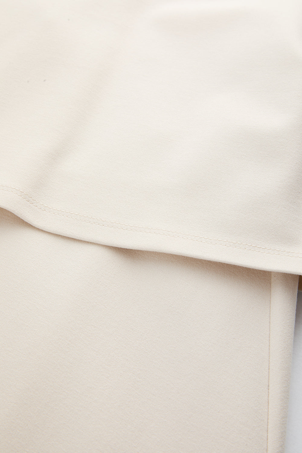 Short Sleeve Round Neck Mini Dress - BONE