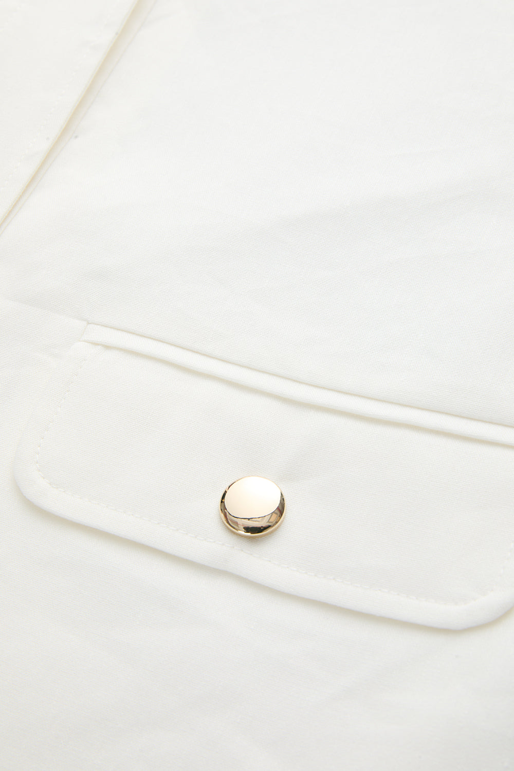 Delancy Shirt Collar Long Sleeve Jacket - Ecru