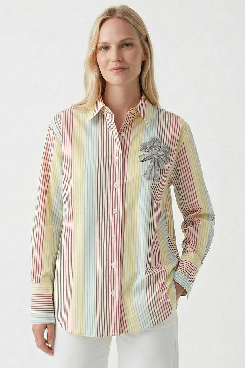 Fauve Long Slevee Shirt - MULTI COLOR