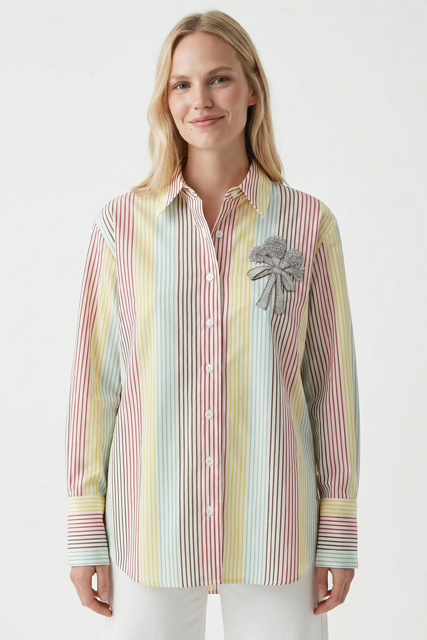 Fauve Long Slevee Shirt - MULTI COLOR