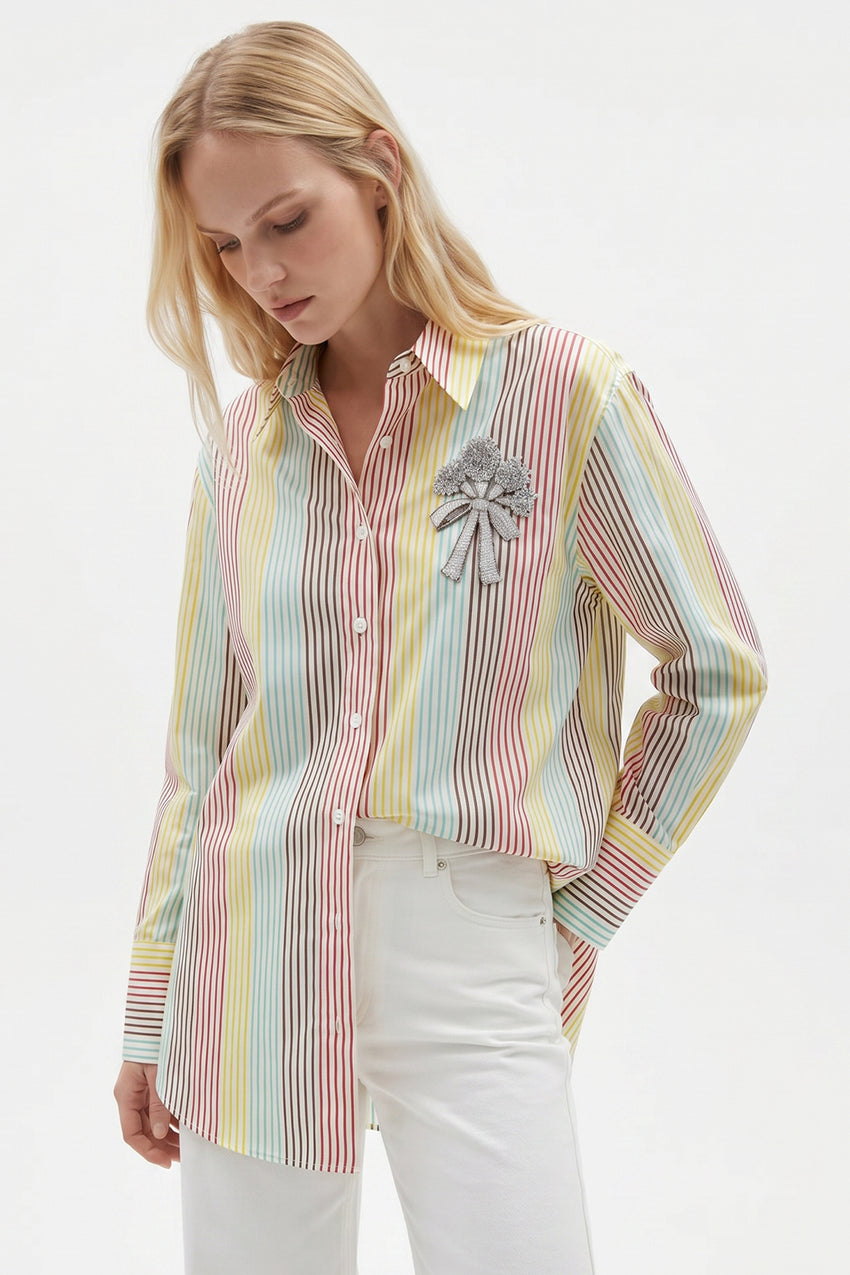Fauve Long Slevee Shirt - MULTI COLOR