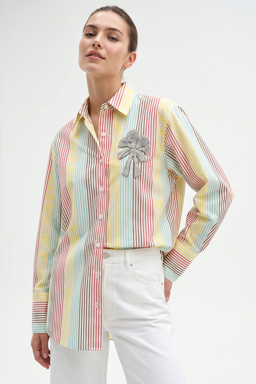 Fauve Long Slevee Shirt - MULTI COLOR