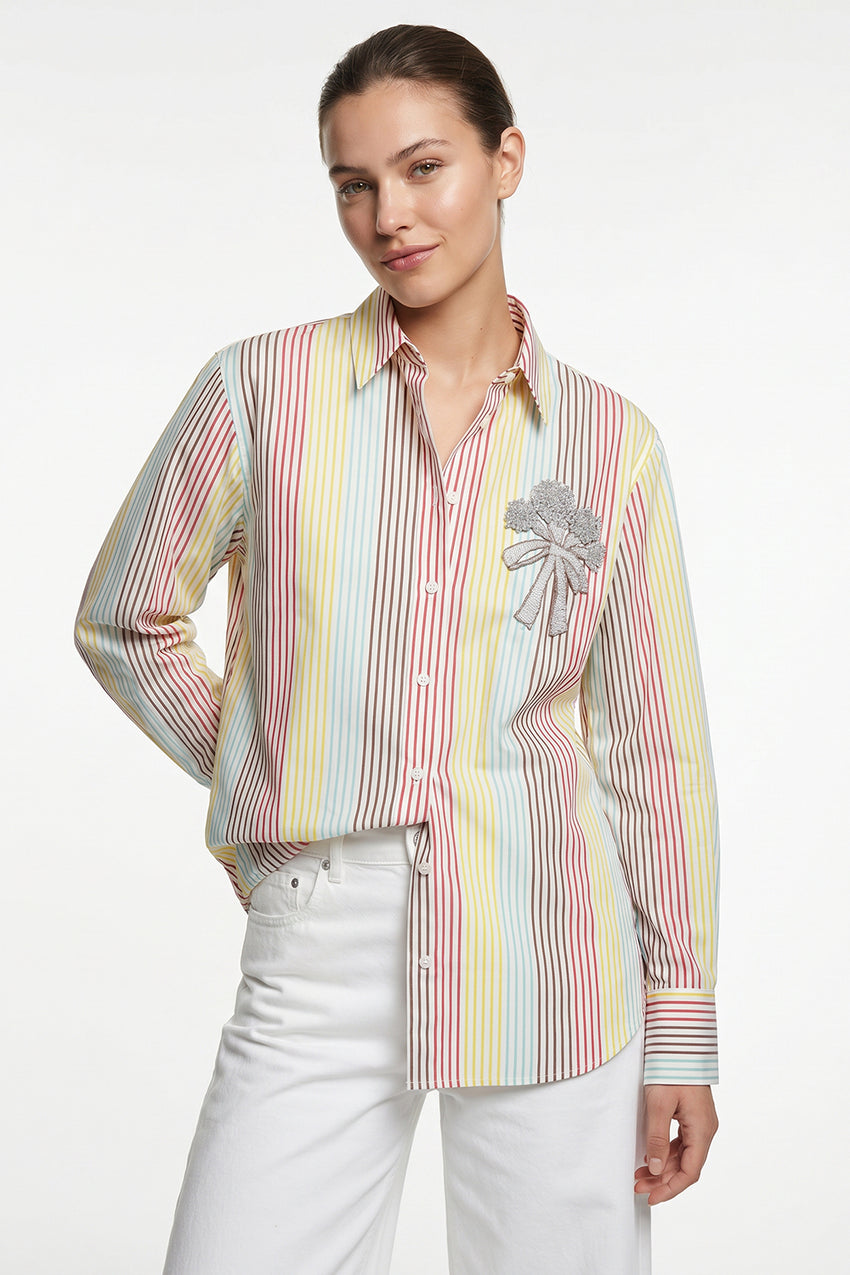 Fauve Long Slevee Shirt - MULTI COLOR