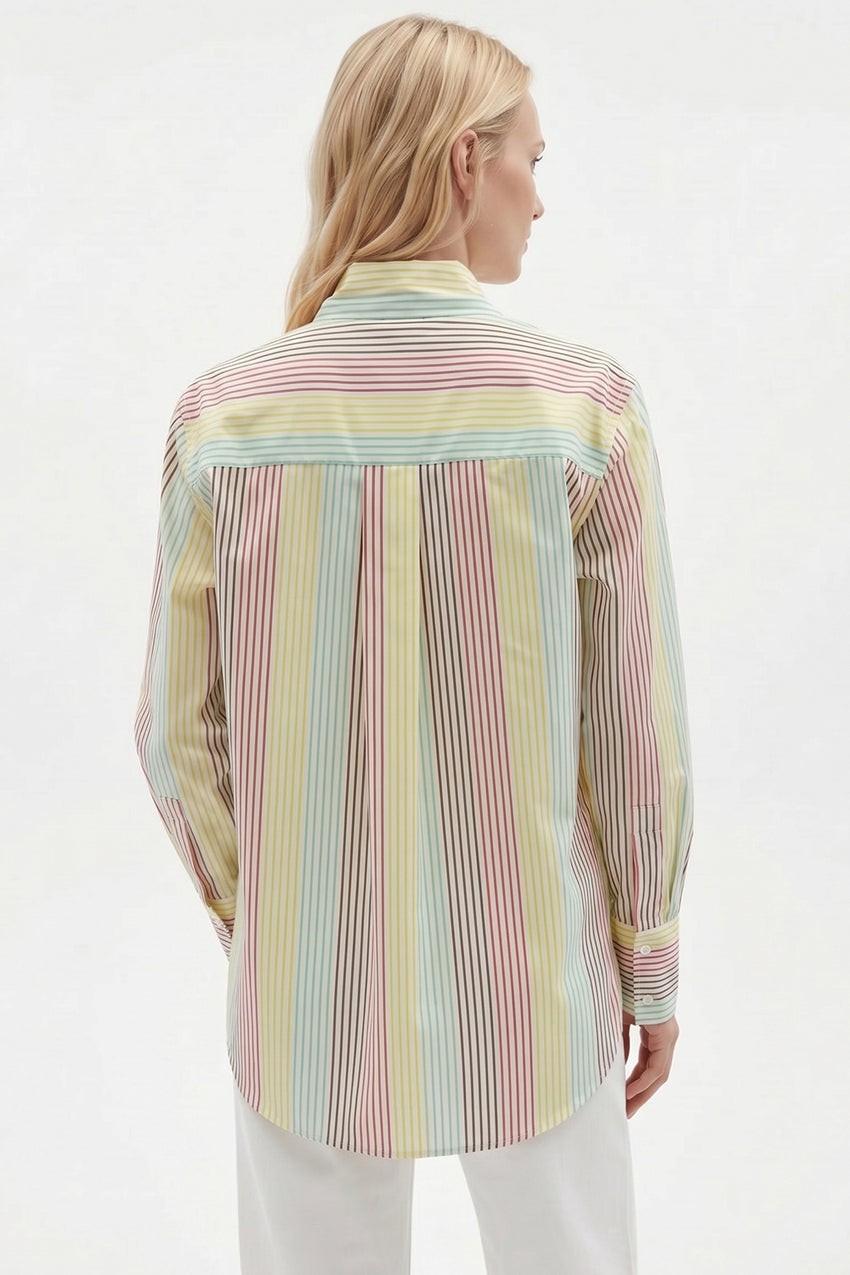 Fauve Long Slevee Shirt - MULTI COLOR