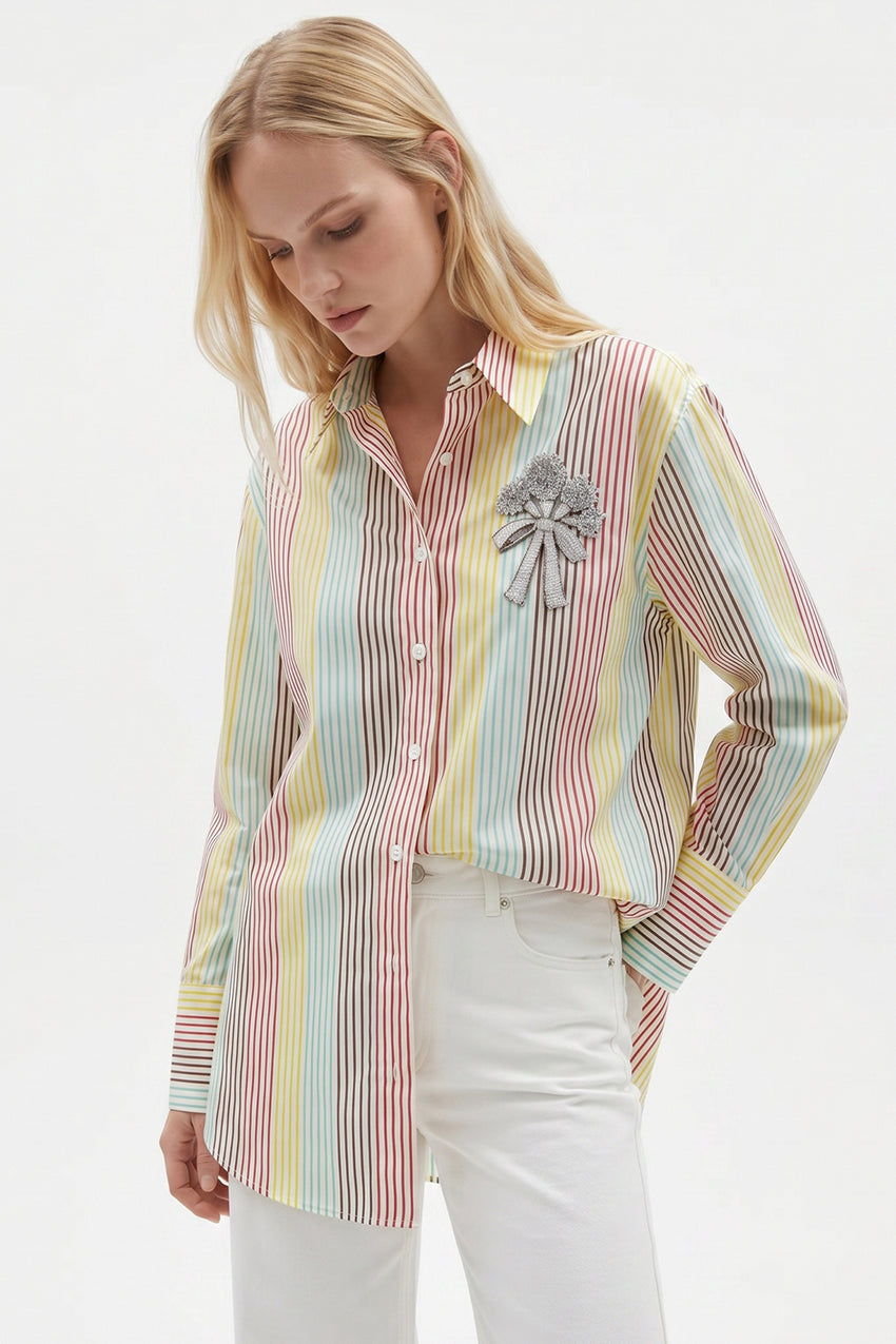Fauve Long Slevee Shirt - MULTI COLOR
