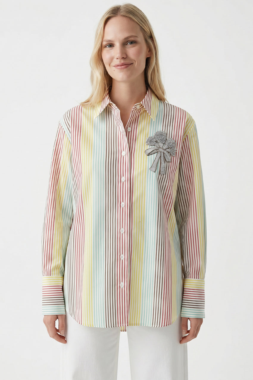 Fauve Long Slevee Shirt - MULTI COLOR
