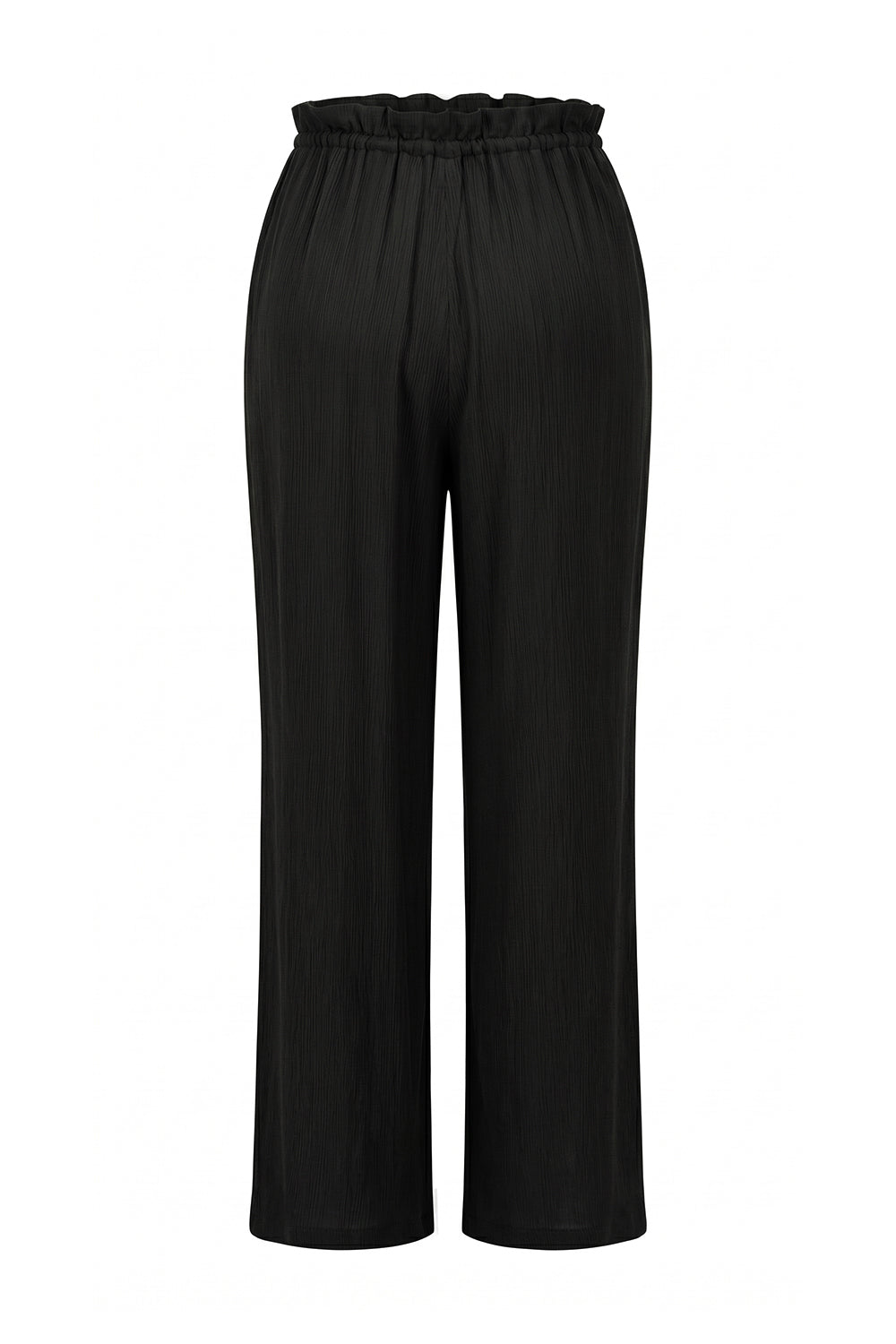 Wide Leg Woven Pants - BLACK