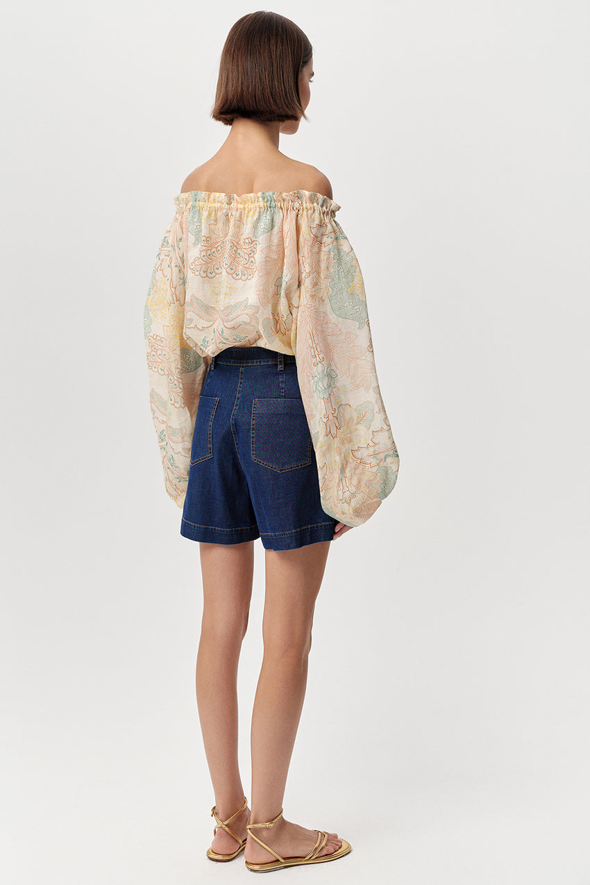 Denim Mini Shorts - INDIGO