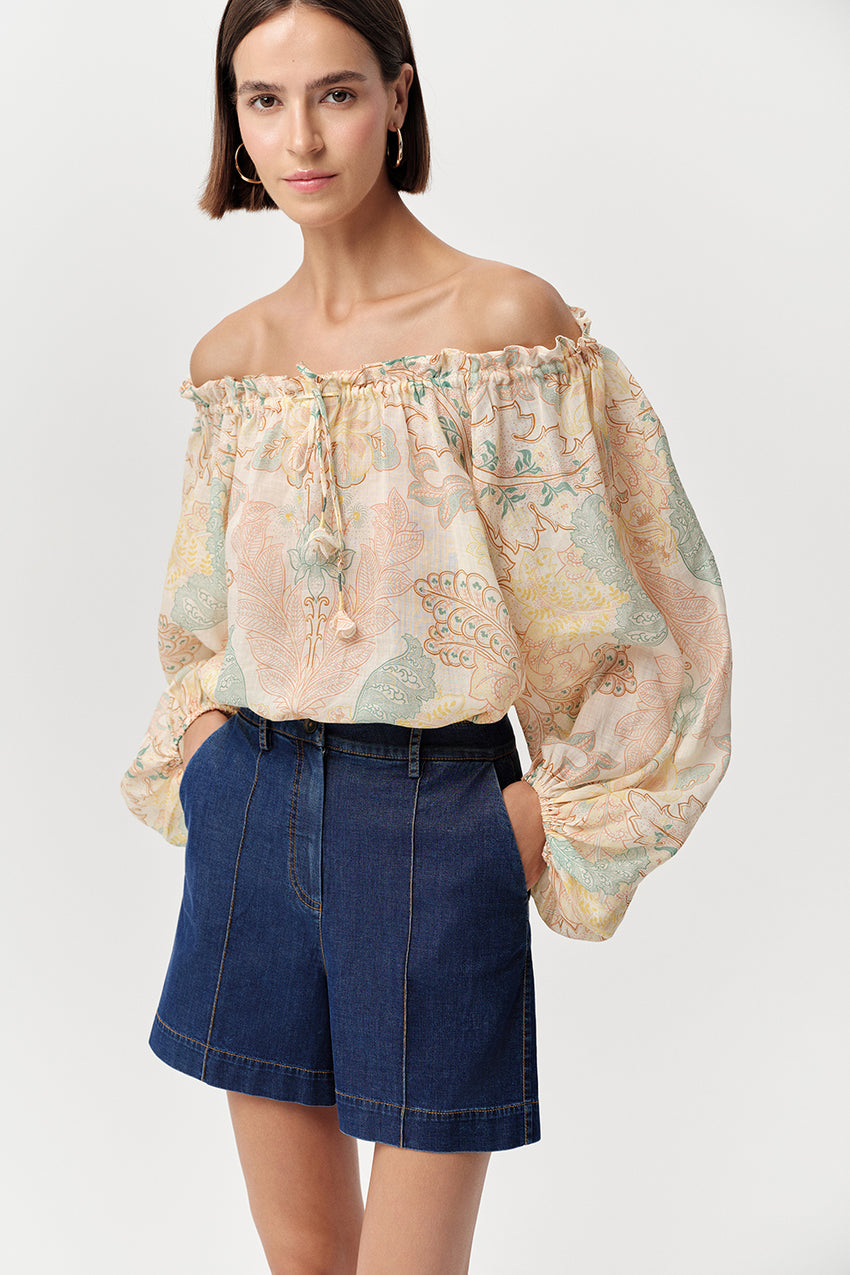 Denim Mini Shorts - INDIGO