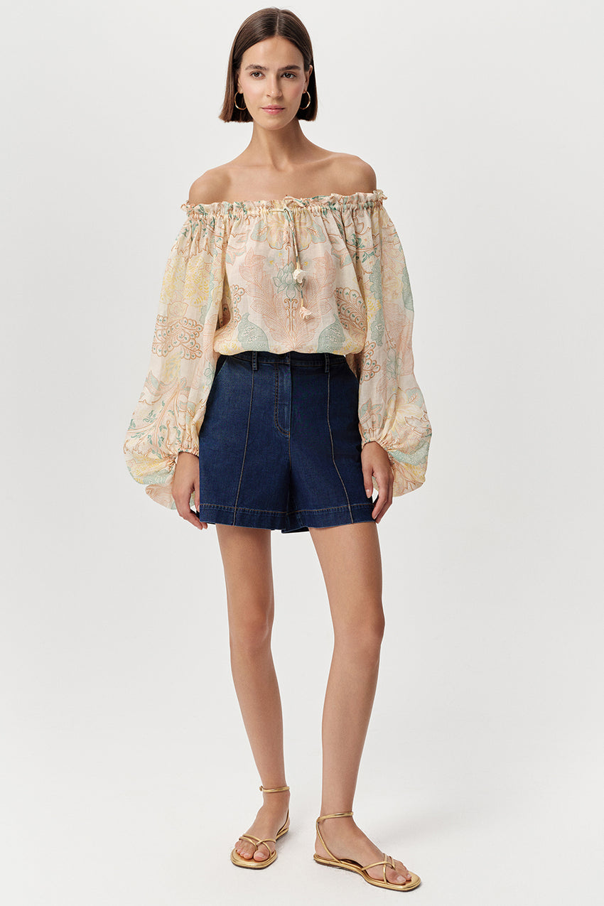 Denim Mini Shorts - INDIGO