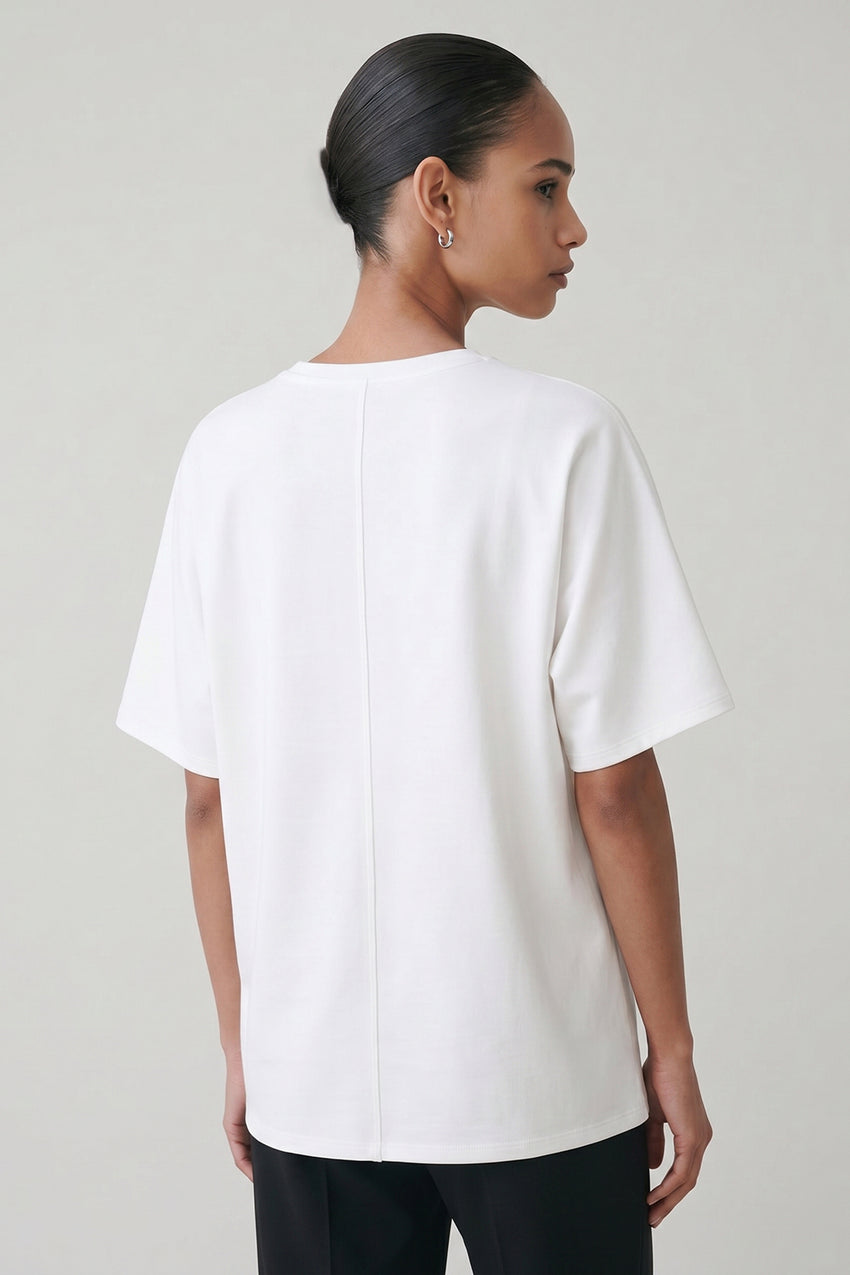 Christien Embroidered Knit Blouse - ECRU