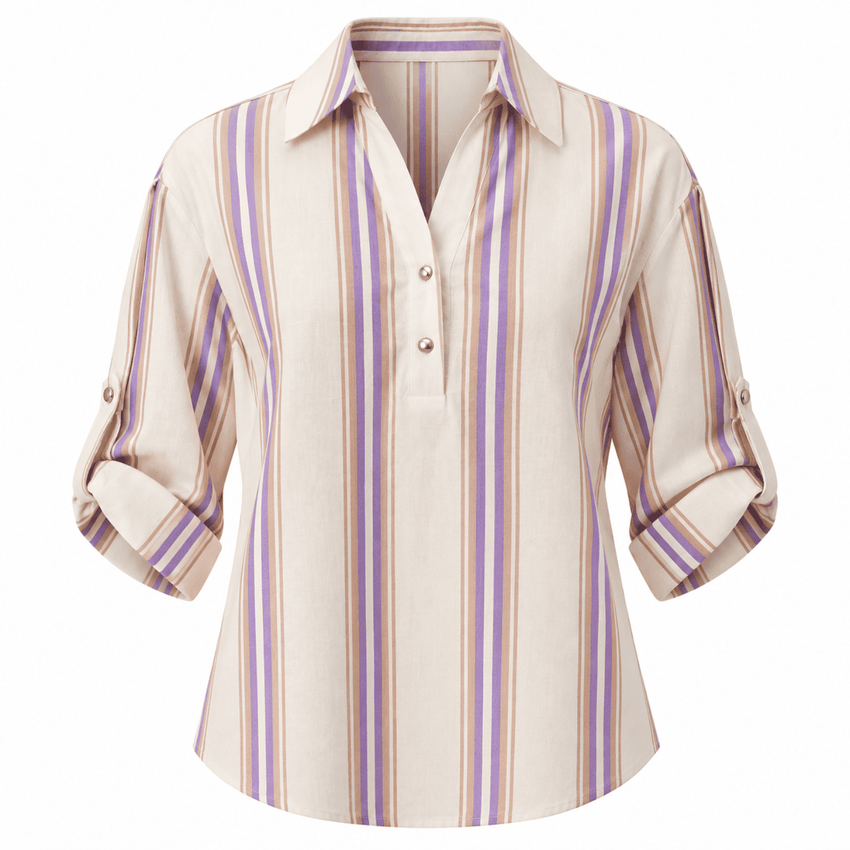Melissa Short Sleeve Blouse - Multi Color