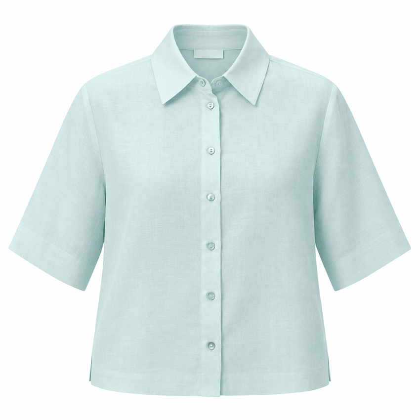 Calve Half Sleeve Shirt - Turquoise