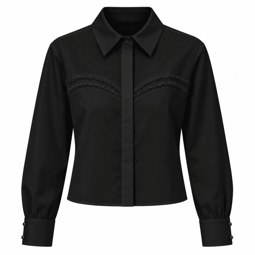 LILAC Long Sleeve Shirt - BLACK