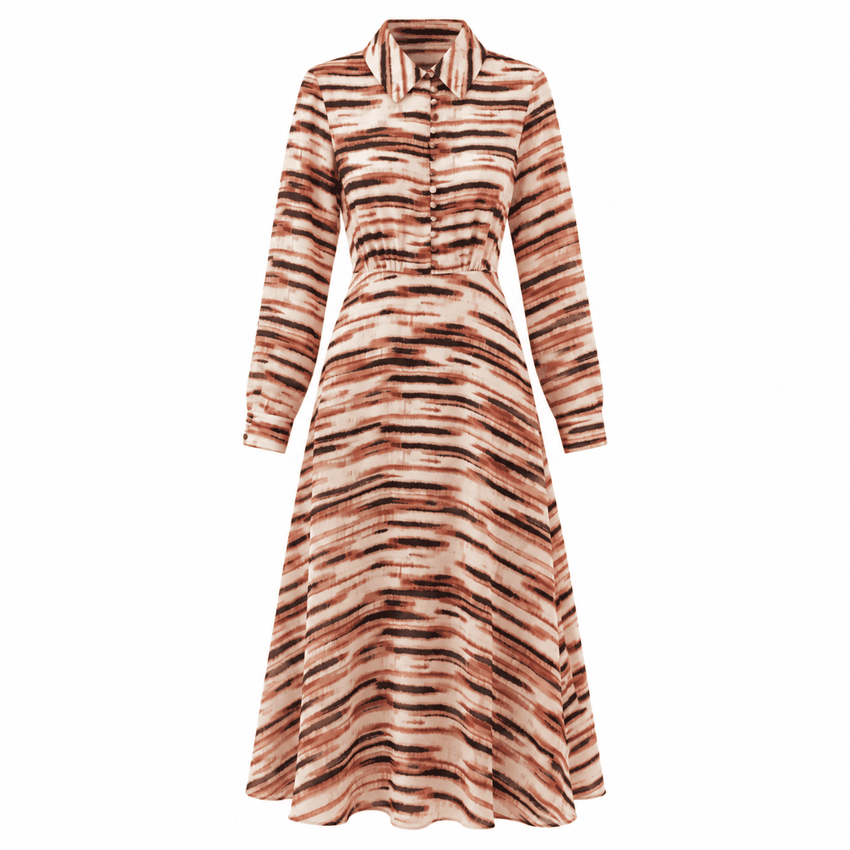 Fallon Chiffon Midi Dress - MULTI COLOR
