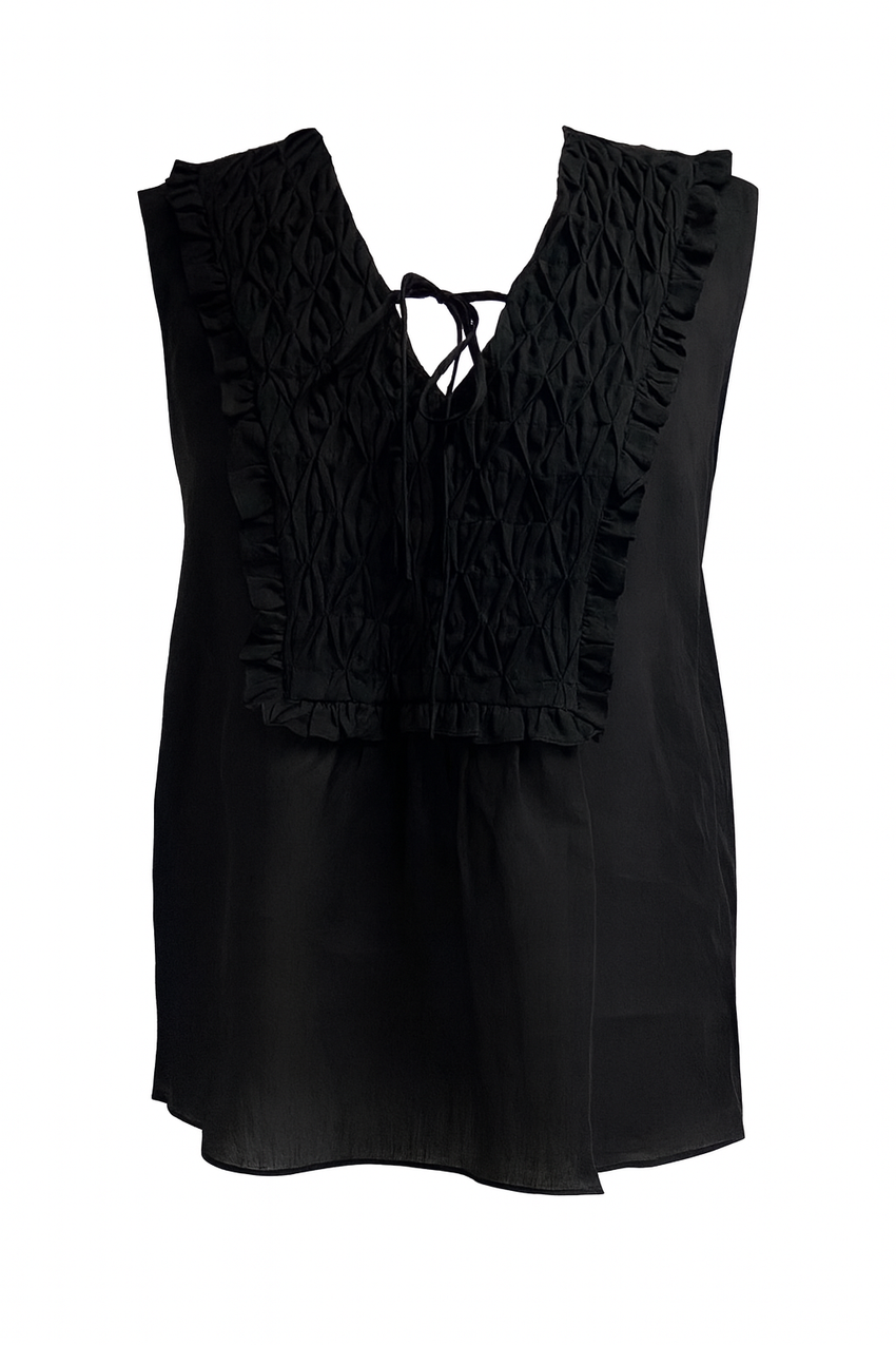 Chanler Sleveeless Lace Blouse - BLACK