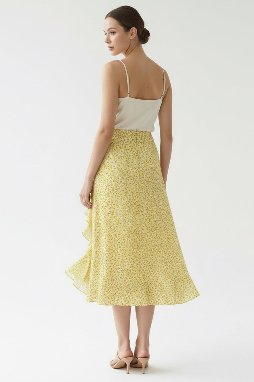 Ruffled Midi Skirt - MULTI COLOR