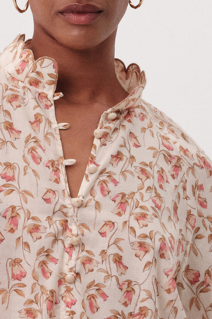 Kathy High Neck Shirt - MULTI COLOR