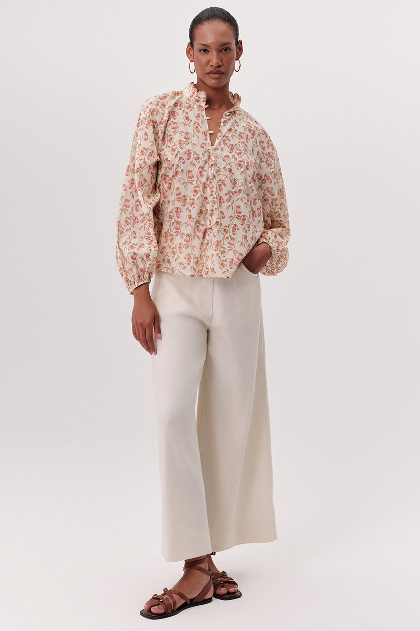 Kathy High Neck Shirt - MULTI COLOR