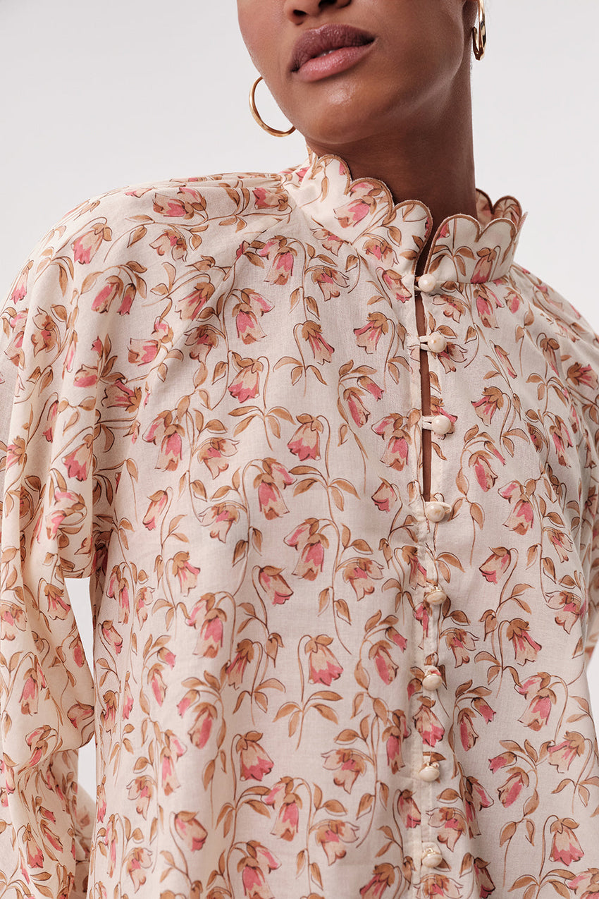 Kathy High Neck Shirt - MULTI COLOR