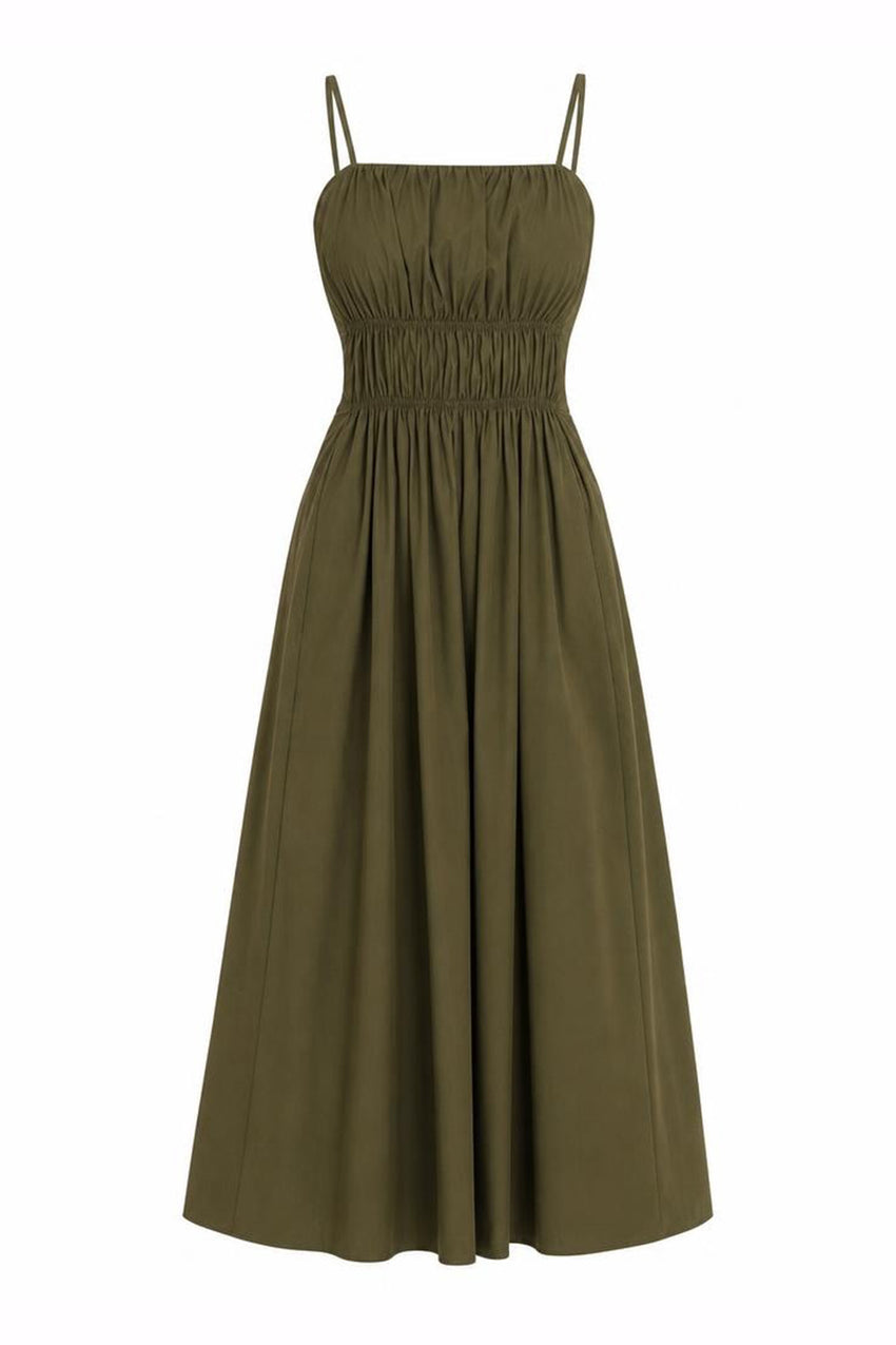 Jimena Midi Dress - GREEN