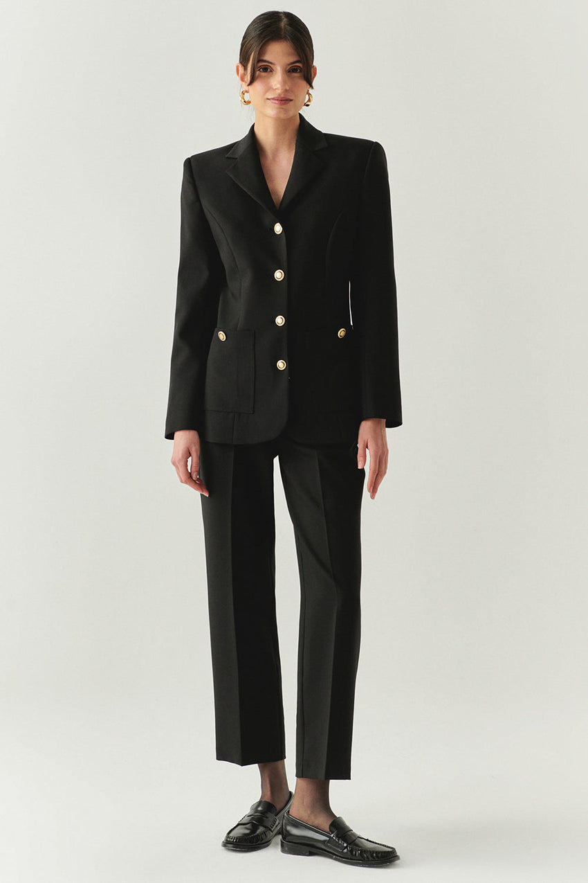 Veda Tailored Jacket with Shirt Collar & Pockets