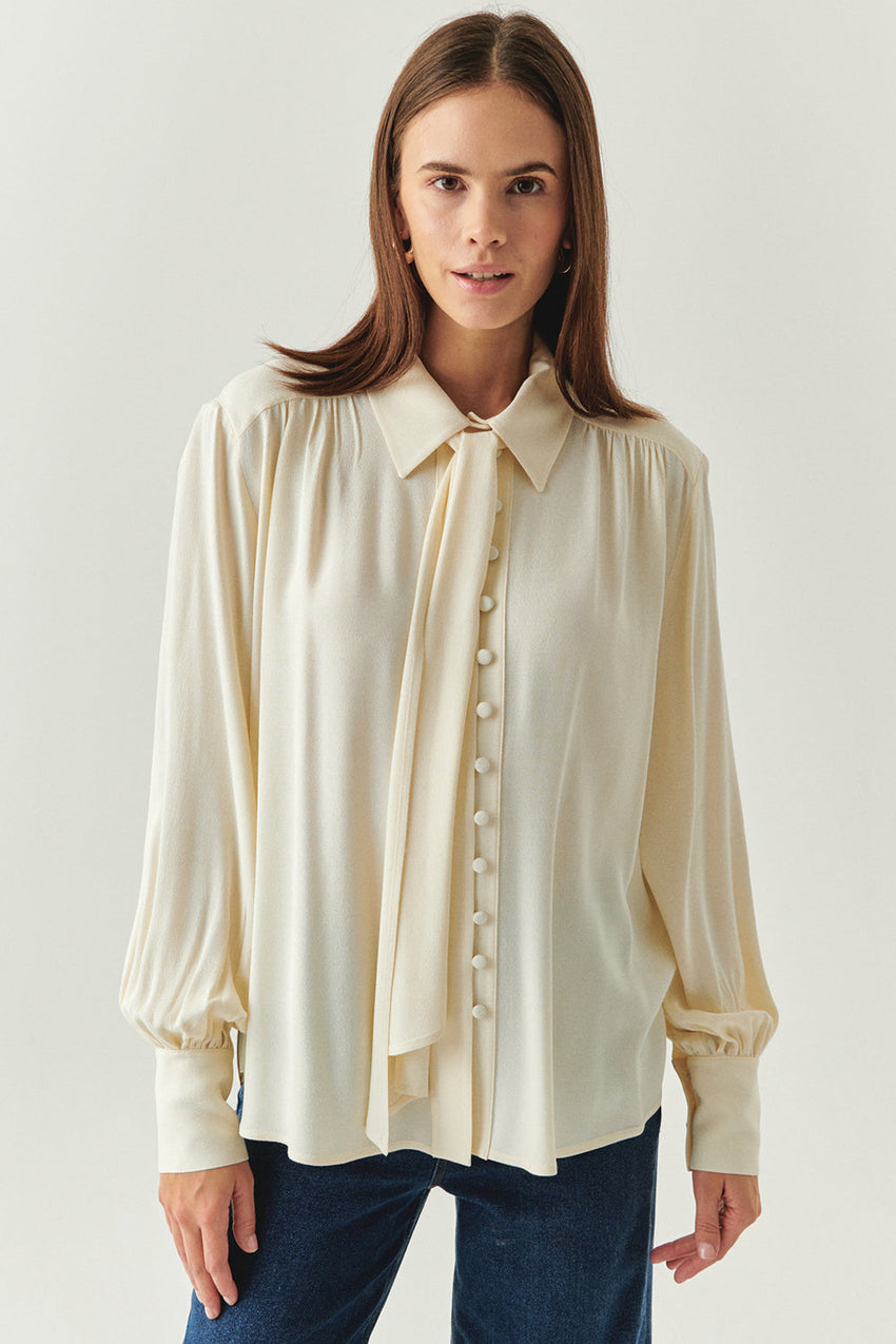 Harlee Long-Sleeve Shirt with Shirt Collar