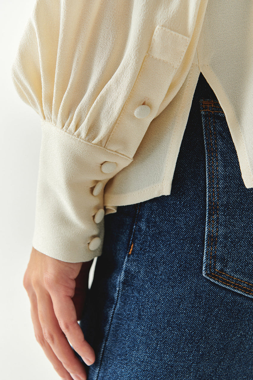 Harlee Long-Sleeve Shirt with Shirt Collar