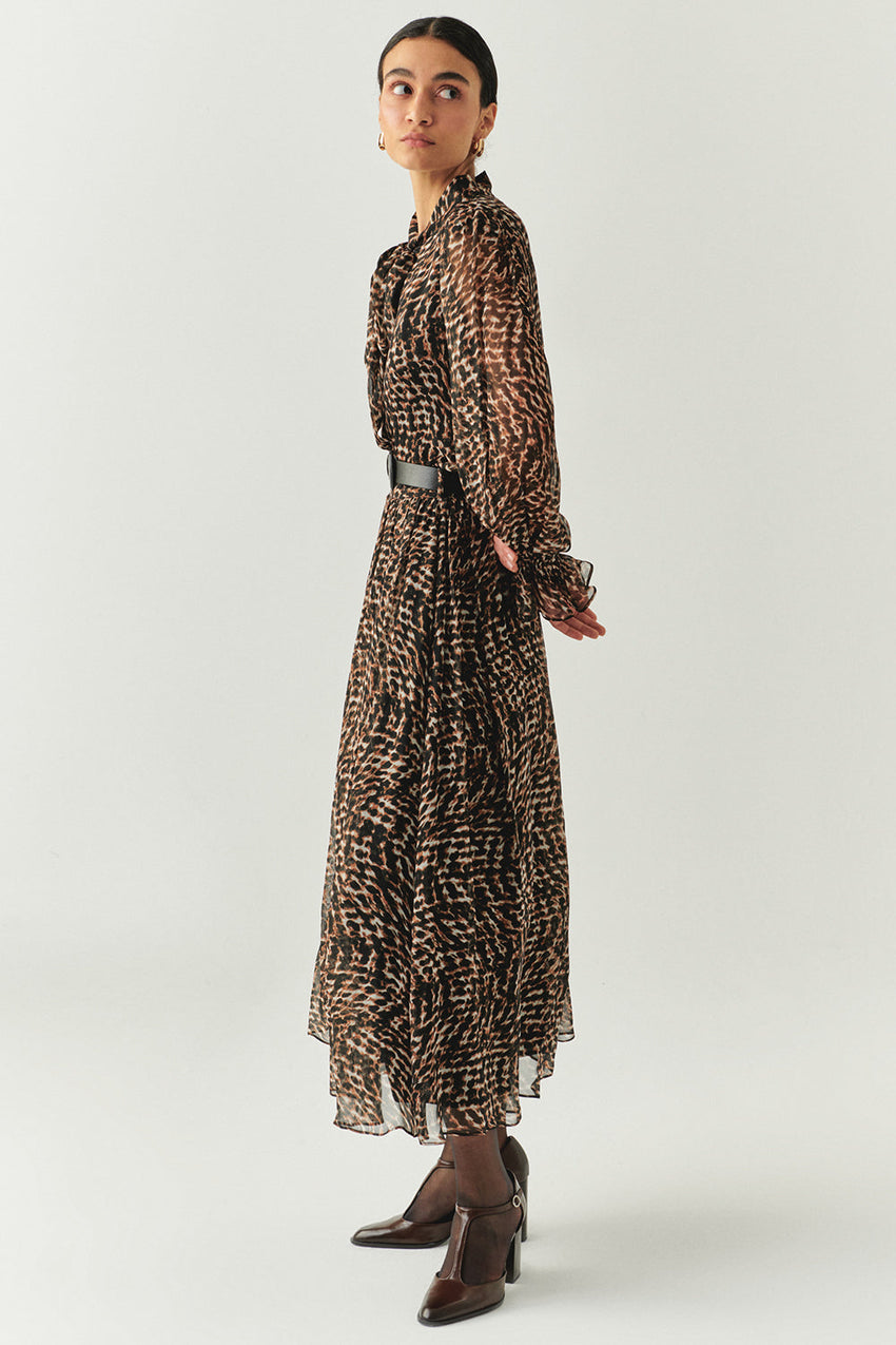 Teresa Printed Chiffon Midi Skirt