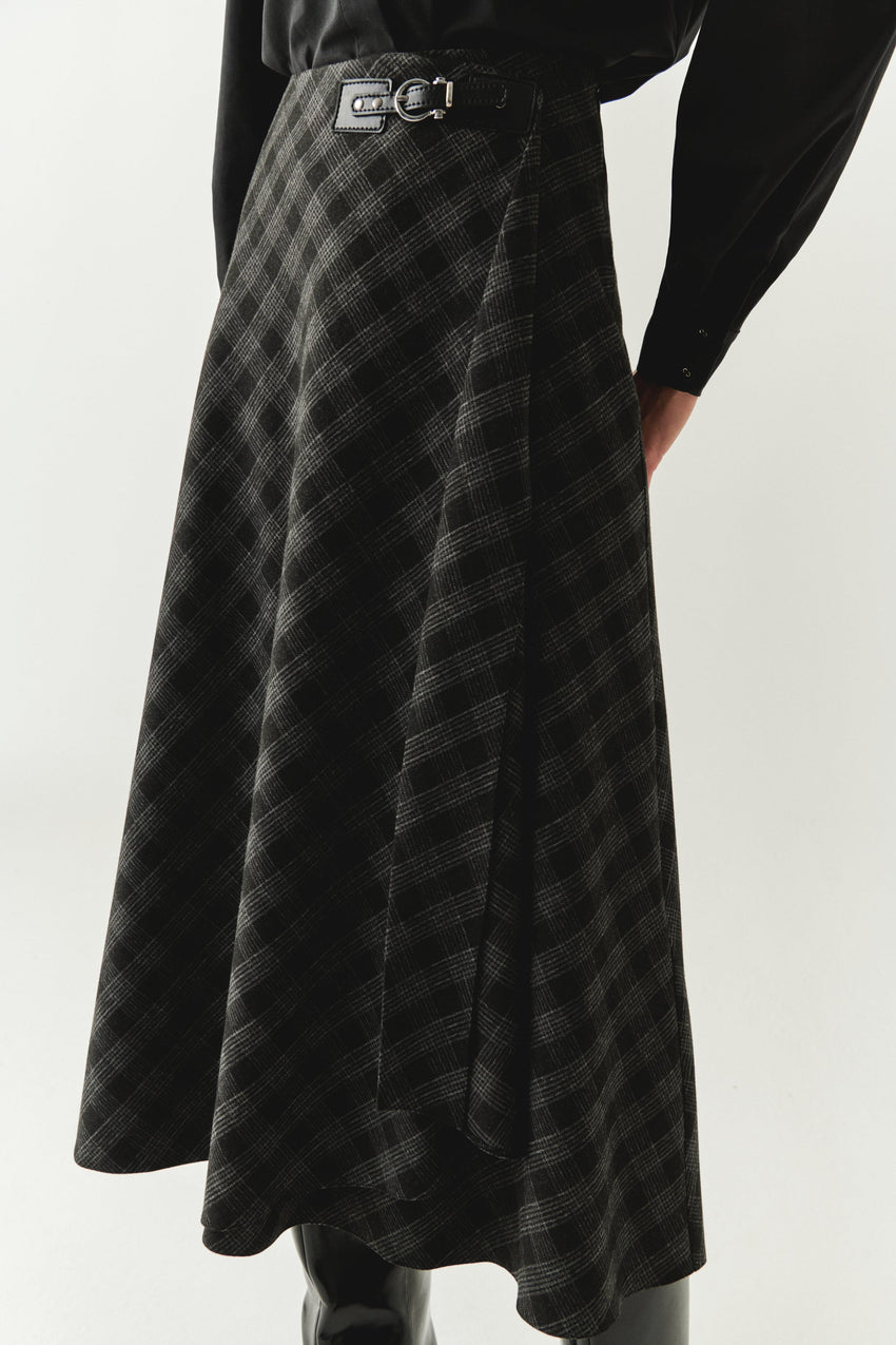 Scarlette Anthracite A-Line Skirt with Pockets
