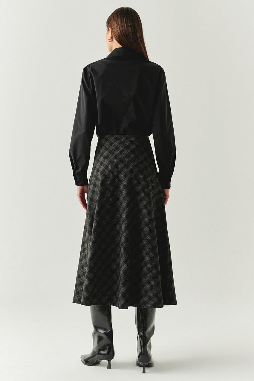 Scarlette Anthracite A-Line Skirt with Pockets