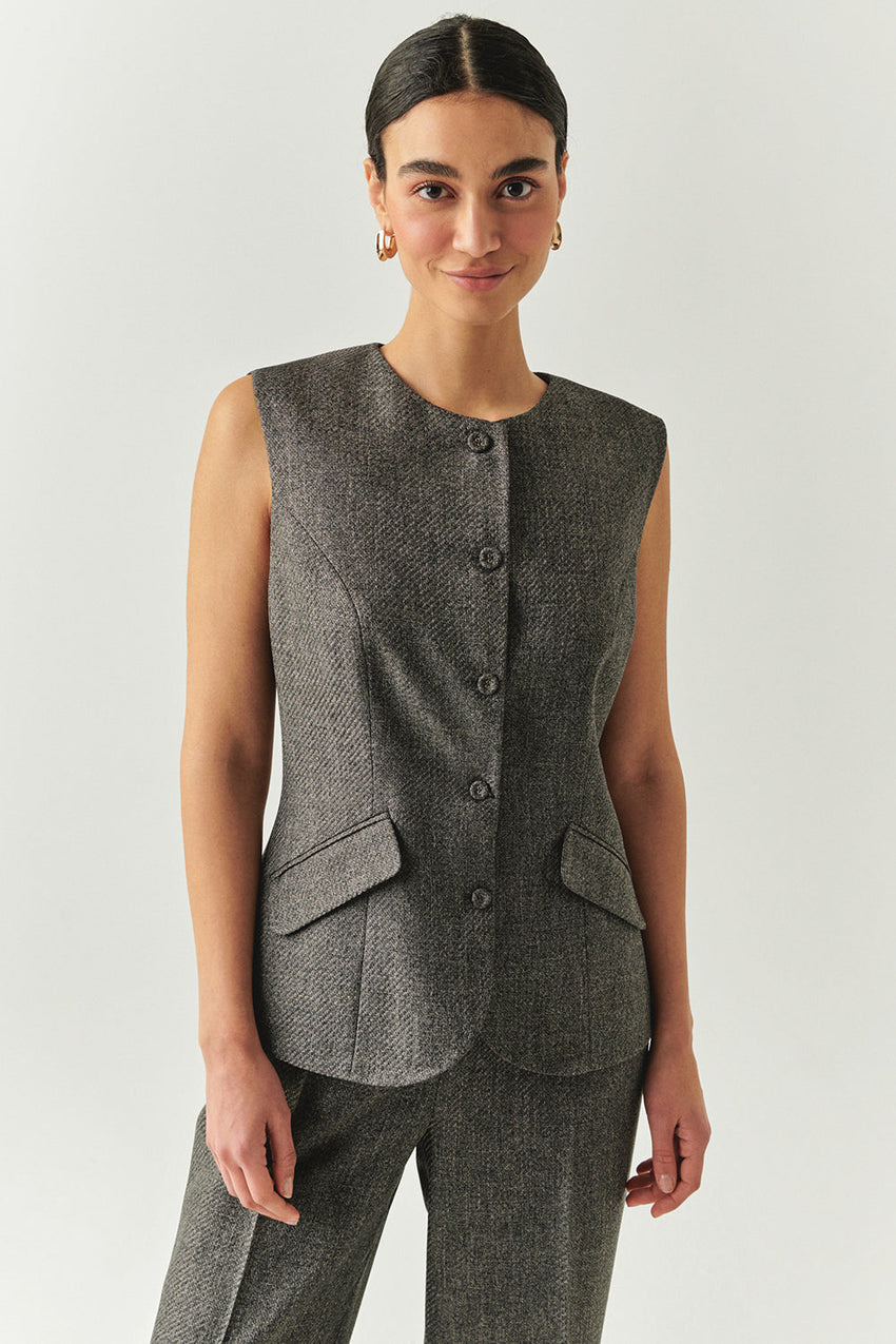 Royal Sleeveless Crew Neck Vest