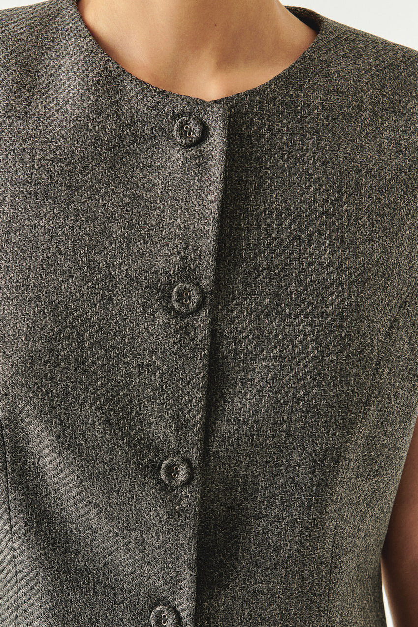 Royal Sleeveless Crew Neck Vest
