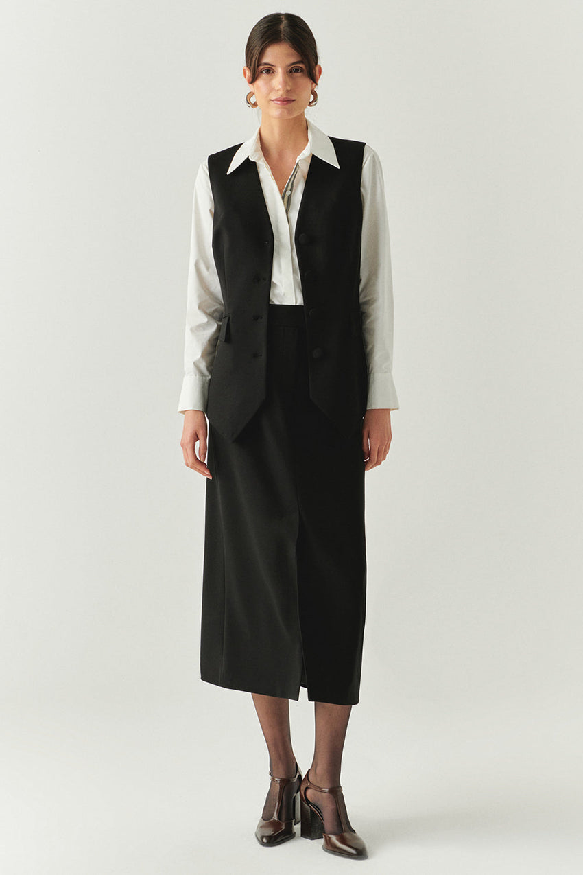 Celia Sleeveless V-Neck Vest