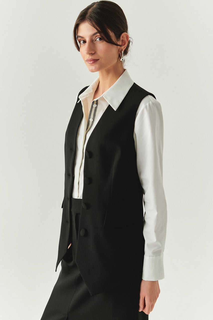 Celia Sleeveless V-Neck Vest