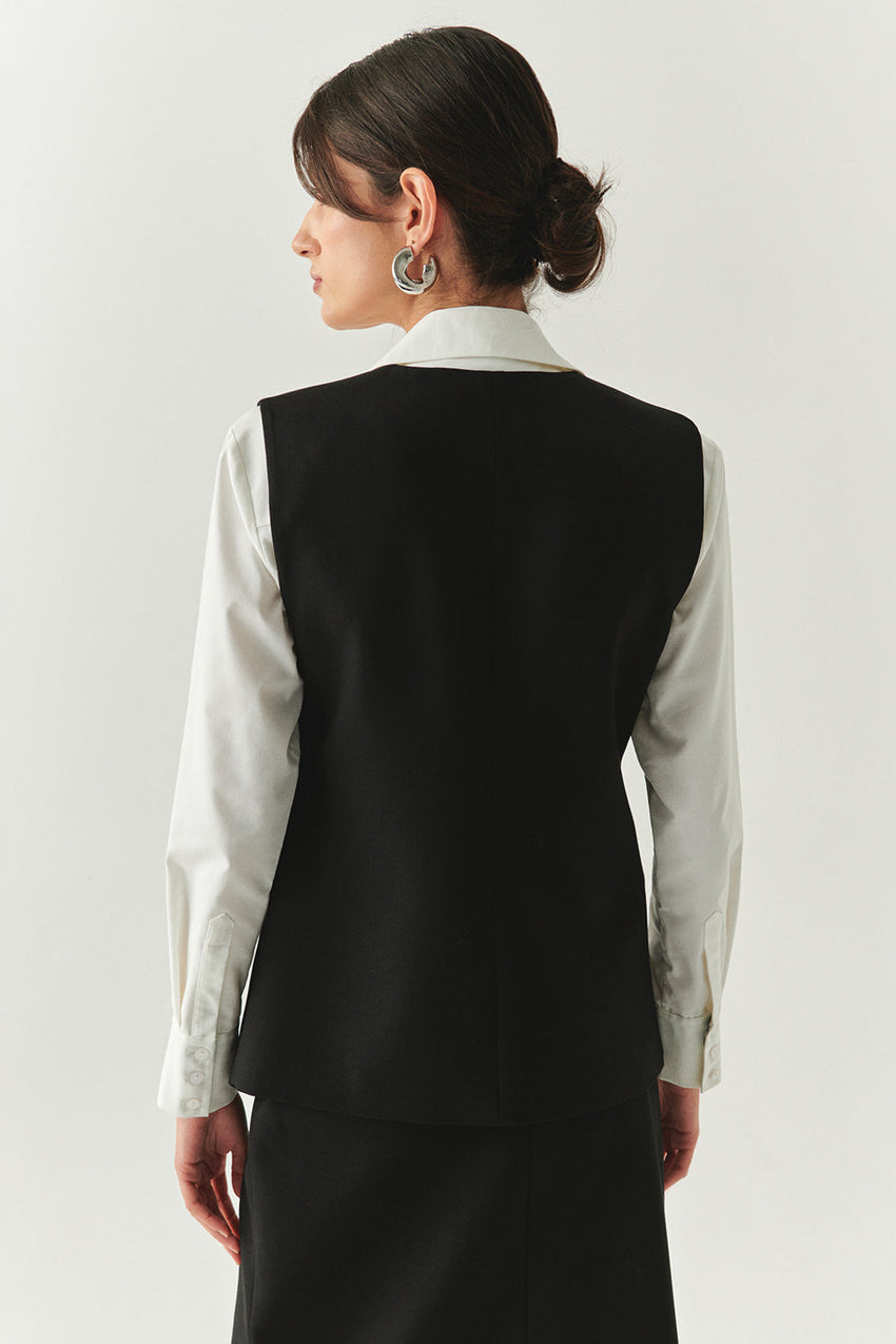 Celia Sleeveless V-Neck Vest