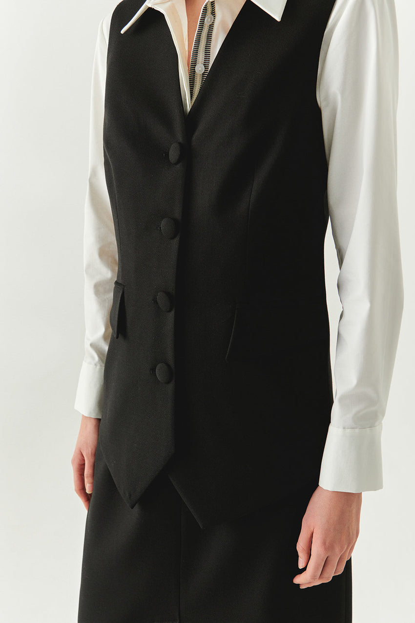 Celia Sleeveless V-Neck Vest